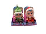 OBL10150525 - 高档10寸搪胶圣诞哭泣娃娃IC4声2款混装