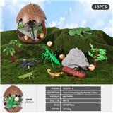 OBL10154395 - 13件套爬行昆虫模型裂纹蛋桶套装