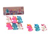 OBL10154970 - 6只装独角兽搪胶动物玩具2款3色