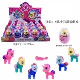 OBL10160660 - PVC环保蛋搪胶小马宝丽带塑料梳3款混装20PC