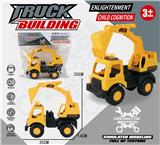 OBL10161454 - 30CM滑行工程车挖掘机+灯光、声音（包3粒AG13）
