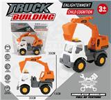 OBL10161456 - 30CM滑行工程车挖掘机+灯光、声音（包3粒AG13）