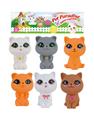 OBL10164817 - 搪胶动物宠物猫6PCS随机混装OPP袋装