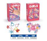 OBL10165919 - 益智女孩饰品积木DIY戒指&发夹套装（105PCS）（可4款混装）