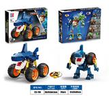 OBL10165922 - 益智城市积木变形科技件回力鲨鱼怪兽大脚车（147PCS）