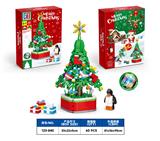 OBL10166710 - 益智圣诞积木灯光圣诞树带盆栽&礼物盒&企鹅（283PCS）