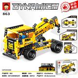 OBL10167572 - 330+PCS新版拼装积木之超级起重机（彩盒采用精美UV工艺和烫金工艺）
