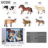 OBL10172710 - 6只彩绘农场动物模型