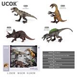 OBL10172712 - 4只彩绘恐龙模型