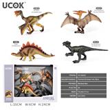 OBL10172713 - 4只彩绘恐龙模型