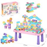 OBL10175787 - 积木游戏桌套装88PCS/马卡龙色系