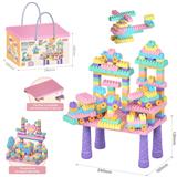 OBL10175788 - DIY颗粒积木桌套装260PCS/马卡龙色系