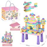 OBL10175789 - DIY颗粒积木桌套装360PCS/马卡龙色系