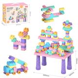 OBL10175791 - DIY颗粒积木桌套装88PCS/马卡龙色系