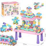 OBL10175793 - 积木游戏桌套装268PCS/马卡龙色系