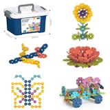 OBL10175811 - DIY拼装雪花片积木200PCS /中号厚款3.0/莫兰迪色系