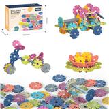 OBL10175862 - DIY拼装雪花积木50PCS    /大号厚款4.0/莫兰迪色系