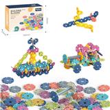 OBL10175863 - DIY拼装雪花积木88PCS    /中号厚款3.0/莫兰迪色系