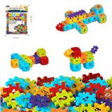 OBL10175903 - DIY拼装方块积木60PCS    /中号3.6/彩虹色系