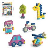 OBL10175912 - DIY拼装串联积木100PCS/莫兰迪色系