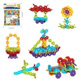OBL10175918 - DIY拼装雪花积木180PCS    /中号厚款3.0/彩虹色系