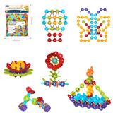 OBL10175920 - DIY拼装数字雪花积木240PCS/中号薄款3.0/彩虹色系
