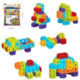 OBL10175926 - DIY拼装方块积木120PCS    /中号3.6/彩虹色系