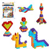 OBL10175934 - DIY拼装子弹积木300PCS/彩虹色系