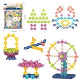 OBL10175942 - DIY拼装数字雪花积木428PCS/中号薄款3.0/莫兰迪色系