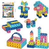 OBL10175947 - DIY拼装方块积木220PCS    /中号3.6/莫兰迪色系