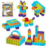 OBL10175949 - DIY拼装方块积木220PCS    /中号3.6/彩虹色系