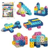 OBL10175950 - DIY拼装方块积木160PCS    /大号4.0/莫兰迪色系
