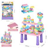 OBL10175954 - DIY颗粒积木桌套装88PCS/马卡龙色系