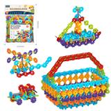 OBL10175971 - DIY拼装雪花片520PCS/中号厚款3.0/彩虹色系