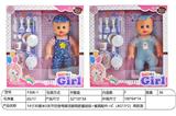 OBL10178934 - 14寸30厘米5关节空身弯脚活眼男肥童娃娃+餐具配件+IC（AG13*2）两款混
