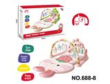 OBL10180210 - 草莓兔子图案脚踏琴婴儿毯        
绿色/粉红色
