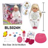 OBL10189832 - 18寸女孩娃娃/关节腿/带喝水小便流泪功能/配马桶奶瓶，鞋子，餐具，尿裤，项链，头发饰品等