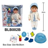 OBL10189838 - 18寸男孩娃娃/关节腿/喝水小便流泪功能/配马桶，奶瓶，餐具，尿裤，鞋子，梳子等配件