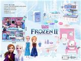 OBL10190294 - 英文冰雪奇缘厨房餐具+浴室双层过家家套装