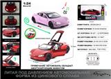 OBL10190356 - 俄文1:24压铸锌合金灯光音效敞篷特斯拉 Roadster（太空跑车）车模