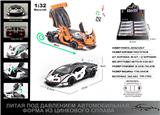 OBL10190401 - 俄文1:32压铸锌合金灯光音效兰博基尼SCV12车模8只/展示盒
