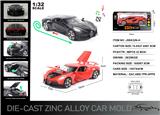 OBL10190449 - 英文1:32压铸锌合金灯光音效布加迪车模