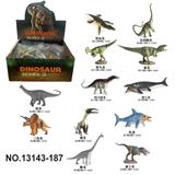 OBL10192154 - 12款迷你实心恐龙动物12袋/展示盒,随机6只/袋,单袋价格