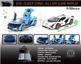 OBL10196482 - 英文1:32合金灯光音效兰博基尼闪电侠车模 8只/展示盒