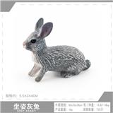 OBL10198539 - 坐姿灰兔