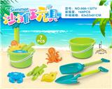 OBL10200312 - 绿桶配沙滩配件(7PCS）