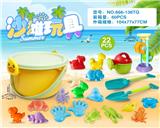 OBL10200373 - 小黄鸭桶配沙滩配件+沙漏(22PCS)