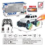 OBL10201068 - 2.4G 9通喷雾遥控警车1：18（开窗盒）              车轮带灯（丰田LC76)