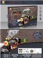 OBL10201349 - 古典蒸汽电动轨道火车（火车仿真声、带灯光、带喷雾）