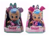 OBL10205026 - 2024年5月新豪华版第10代10寸搪胶带四声音乐cry Babies-Tutti Fritti带流眼泪功能，带吸水奶瓶，带奶嘴  。毛绒带加暖功能。衣服2件套2款混装